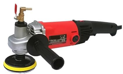 JHXHFJXZ Pulidora eléctrica de Piedra húmeda for Granito y mármol, 1400w, lijadora Manual, Molino de Agua, Velocidad Variable, C/w, 7 Uds. para pulir mármol, Granito y Piedra