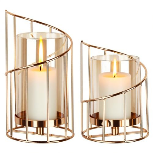 TMBMLPP 2PCS Portavelas Vintage, Portavelas Decoracion, Porta Velas, Vasos para Velas, Portacandelitas, Decoración de Estante para Centros Decorativos de Mesa, Bodas, Aniversario, Cumpleaños