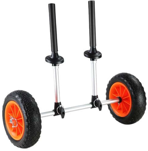 SHENJMAI Carrello per Kayak Carrello for rimorchio for Kayak da 280 libbre, Carrello for Canoa Staccabile con Pneumatici pieni 10'' e Larghezza Regolabile for Accessori for Barche