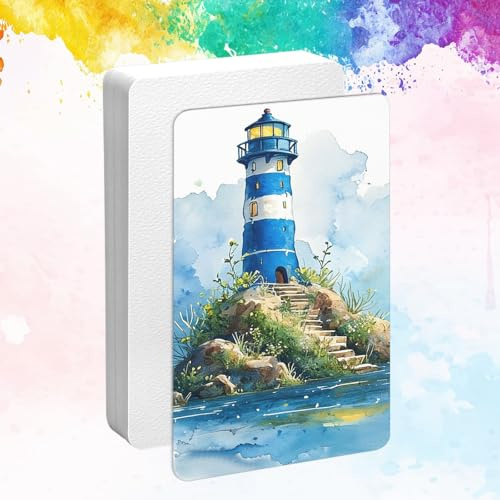 50 Piezas Papel Acuarela Postal Tarjetas Postales de Papel Acuarela 300gr Algodon Postales en Blanco para Pintura, Manualidades