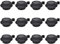 vidaXL 12x Außenlampe Solar Zaunlicht LED Dachrinnenleuchte Zaun Licht Zaunleuchte Außenleuchte Gartenleuchte Solarleuchte Wandlampe Schwarz