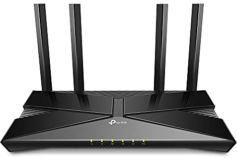 TP-Link Archer AX50 Wi-Fi 6 WLAN Router (2402 Mbit/s 5 GHz, 574 Mbit/s 2,4 GHz, 4 × Gigabit LAN-Ports, 1 × USB 3.0 Port, HomeCare,kompatibel mit Alexa), schwarz