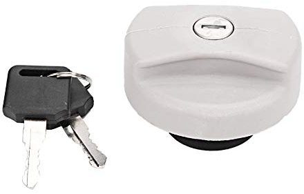 Qiilu Tapa del tanque de combustible, tapa de bloqueo de la tapa de gasolina gris + llaves 1702834 93224461 Apta para Vectra Astra