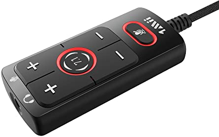 1Mii USB Soundkarte USB auf 3.5 mm Klinke Audio Adapter, Virtual 7.1 Surround Sound funktioniert für PS4/PC/Mac/Stereo Headsets, Externe Soundkarte, Keine Treiber erforderlich