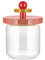Alessi ES16/75 2 Twergi Küchendose aus Glas mit abgedichtetem Deckel aus Lindenholz, rosa, 100 Values Collection, Steel, Gelb, Rot, Pink