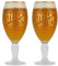 GarageBar | Stella Artois Glass | Stemmed Chalice Beer Glass | Official Merchandise | Comes with 2X Beer Drip Mats (2, Unfiltered - Pint/20oz)