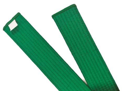 Pandiui23 Ceinture Professionnelle Taekwondo Karaté Judo Double Enveloppement Arts Martiaux Rayé Ceinture Sportive (1,8 m, Vert, 1,8 m)