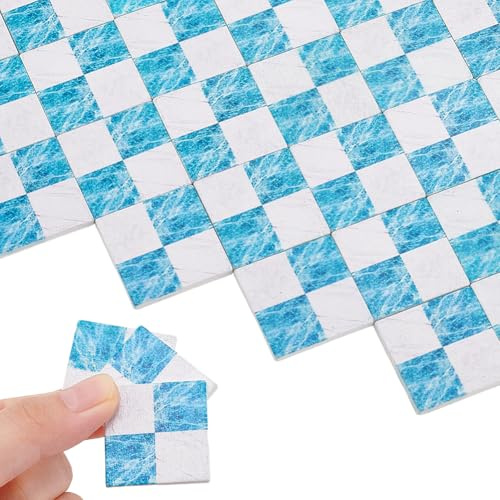 AHANDMAKER 30 piezas de suelo en miniatura para casa de muñecas. Mini tablas de madera para casas de muñecas, mini suelo de madera cuadrado, muebles para casa de muñecas, accesorios de papel pintado,