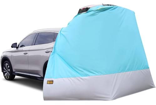 Goldzun Hatchback Cabana with Magnets, 30 Second Setup Privacy Car Tent, Lightproof Changing Room for SUVs, Vans & MPVs, Turquoise & Blue
