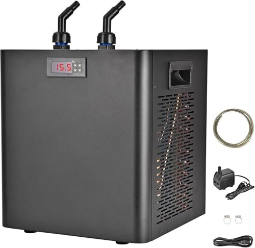 WANGYYDS Aquarium Chiller 42/79/132/264 gal, Water Cooler, Special Quiet Design Refrigeration Compressor for Ice Bath Aquatic Plant Jellyfish Cultivation,ForFishTankOnly-500L/132Gal