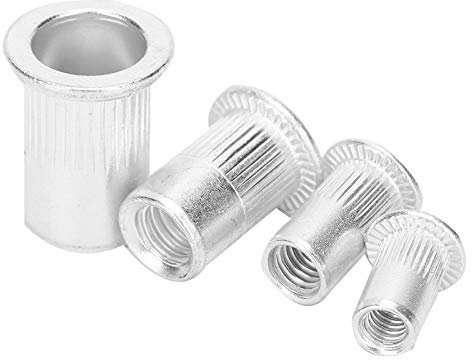 GEERYZHE Rivet Nut, 100Pcs Blind Riveting Nuts Set Hand Rivet Tool Rivnut Tool Kit Aluminum M4/M5/M6/M8 Hardware Accessories