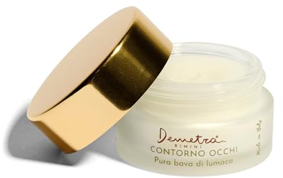 Demetra Contorno Occhi con Bava di Lumaca 80%, Acido Ialuronico, Calendula e Camomilla – Balsamo Tonificante – 15 ml