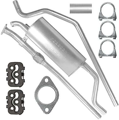 FERROZ Auspuff-Endtopf und Abgasrohr für Fiat Grande Punto 09.2005-12.2009 1.2 Schrägheck