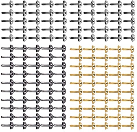 Zerodis 150 St Spikstift med Rund Huvud, Slitstark Metall för Väskkläder Gör Det Själv-projekt