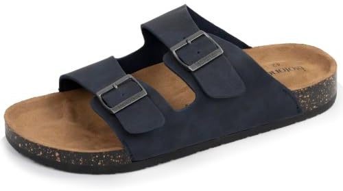 Isotoner Sandales à doubles brides Homme ultra confortables | Semelle intérieure synthétique - Patch talon confort EVERYWEAR™