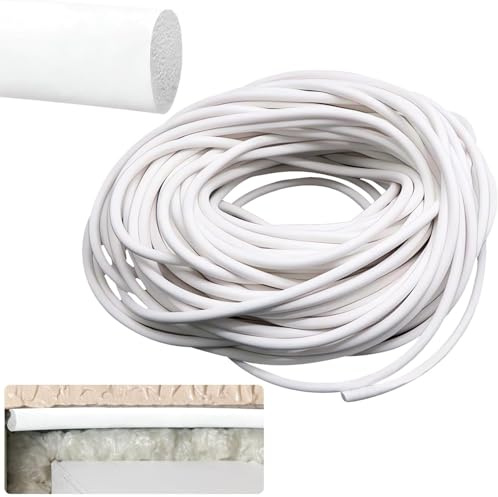10 m de cordon d'étanchéité en mousse, diamètre : 5 mm, rond, en silicone, pour joints, bandes en mousse, profilé de remplissage pour le joint des portes et des murs, bricolage, artisanat