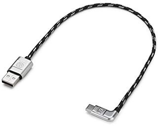 Volkswagen 000051446AS Anschlusskabel Ladekabel USB-A auf USB-C Premium Kabel 30cm gewinkelt