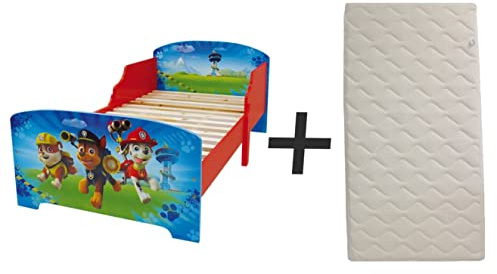 Fun House Lit Pat'Patrouille 140 x 70 cm - SOMMIER ET Matelas CLIMATISE (Face ETE Hiver) Inclus