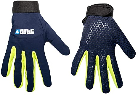 BYTE HOCKEY HANDSKAR MARINBLÅ LIME (MEDIUM)