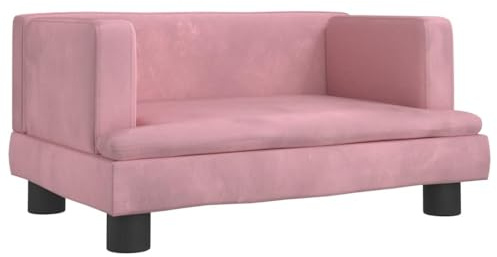 Canapé pour enfants rose 60x40x30 cm velours