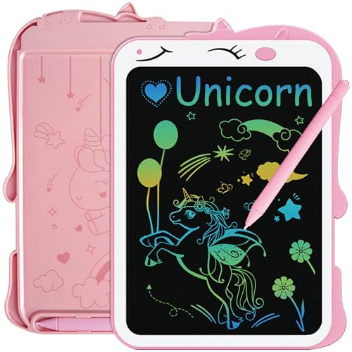 Lekwaiin LCD Writing Tablet for 2 3 4 Year Old Boys Girls, Unicorn 8.5″ Kids Doodle Board Drawing Pad Educational Toys for Toddler Party, X-mas Birthday Gift Present