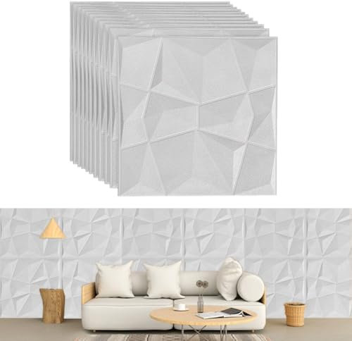 Gdfnmogo 10 x 3D-Wandpaneele, Deckenverkleidung, Wandaufkleber, moderner Stil, wasserdichte Wände, moderne Innenwanddekoration für Hotel, Badezimmer