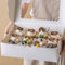 PIQIUQIU 10 scatole per cupcake, 12 scomparti con finestrella, impilabili bianche, per il trasporto e la decorazione, 32,5 x 25 x 9 cm