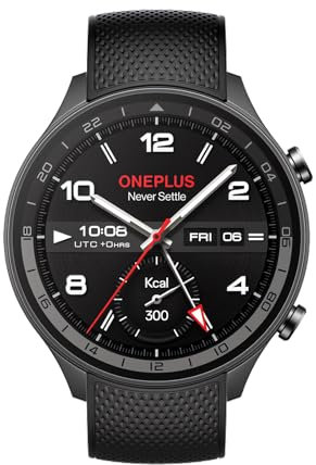 OnePlus Reloj Inteligente Watch 2R Fitness Wellness con GPS de Doble frecuencia, 32 GB de Almacenamiento, autonomía de 100 Horas, estanqueidad 5ATM, Seguimiento de Salud, Pantalla AMOLED, Gris Acero