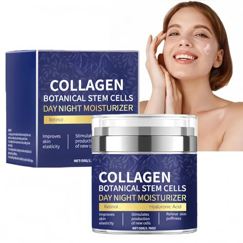 Retinol Collagen Face Cream with Airless Pump,Anti-Aging Day & Night Cream for Women,Anti-Wrinkle Reduce Fine Lines Lifting and Firming Cream with Hyaluronic Acid,Retinol Facial Moisturizer