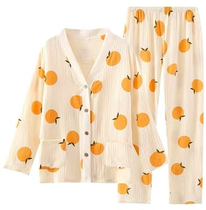 NuNi Pyjama d'allaitement 100 % coton - Pyjama d'allaitement, vêtements de grossesse, vêtements d'allaitement