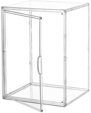 4-Tier Clear Acrylic Bakery Display Case with Magnetic Door for Pastries | Dustproof & easy to clean adjustable bread storage container for countertop. Ideal display box for cupcakes, bagels, cookies.