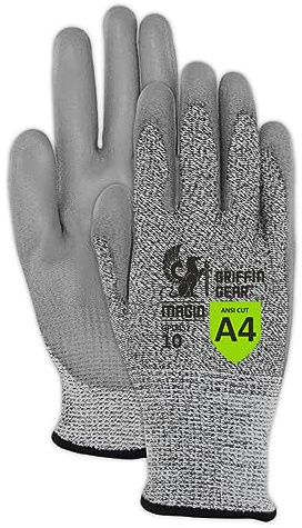 MAGID Griffin Gear ANSI A4 Liquid Repellent Nitrile Work Gloves , 12 Pairs, Size 10/XL, GPD452