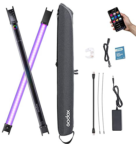 Godox TL60 RGB Tubo Luce LED Stick Luminoso CRI 96 TLCI 98 Multicolore 39 Effetti di Luce Sistema di Controllo Ultra Intelligente APP Telecomando per Video e Fotografia