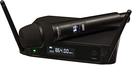 WOODBRASS Microphone sans Fil Système Micro UHF Portable Micro à Main pour Karaoké, Professionnel, DJ, Animation, Mariage, Conférence (UHF-1M-F4 - Bande F4 : 865 MHz)