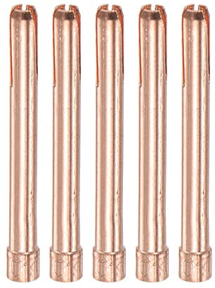 sourcing map 5Stk. WIG-Spannzange 3.2x50mm Kurzspannzange Wolfram-Elektroden-Spannzangenspitzen Ersatz für WIG-Schweißbrenner-Serie
