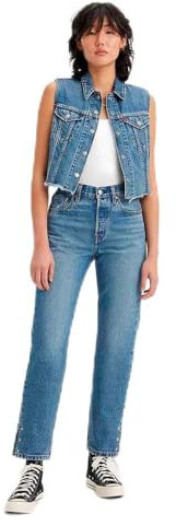 Levi's 501 Crop Jeans Femme, Been There Selvedge, 34W / 34L