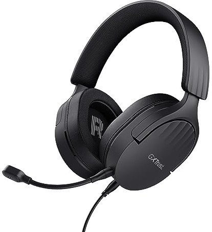 Trust Gaming GXT 489 Fayzo Gaming Headset für PC, PS5, PS4, Xbox Series X|S, Switch, 3,5-mm Klinke, 85% Recyclingkunststoff, Over-Ear Kopfhörer, Mikrofon mit Geräuschunterdrückung - Schwarz