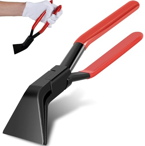 WAVATA Falzzange 45°, Abkantzange Blechbiegezange Breit 6cm Mit Rutschfestem Griff Zum Biegen Und GläTten Von Blechen, Spengler Werkzeug,Kohlenstoffstahl Schwarz BrüNiert,Spengler Dachdecker Werkzeug