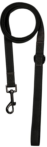 Croci Ceremony - Guinzaglio per cani, Nero, Per Matrimoni, Elegante, Gancio in Metallo, 150x2 cm