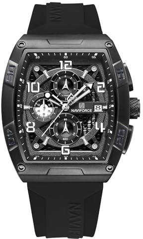 NAVIFORCE Men Quartz Watch Auto Date Week Business Dress Analog Wrist Watches