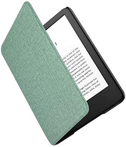 AXFEE Fodral för 6,8 tum Kindle Paperwhite (11:e generationen-2021), lätt PU-läder smart fodral med automatisk uppvakning och sömn, ultratunt skyddsfodral för Kindle Paperwhite Signature Edition, grön