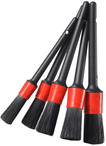 Set de 5 Cepillos de Limpieza para Coche – Limpiador de Llantas, Ranuras, Ventilación y Tapicería | Ideal para Detallado y Limpieza Interior del Vehículo