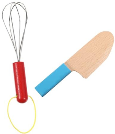 BESTonZON 2St Spielhaus küchenspielzeug für Kitchen Toys for Kinderküchenspielzeug zubehör für kinderküchen Fun Toy -Cutter- Geschirr Holz