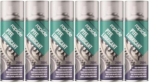 MIXEL PTFE Grease Lubricant Spray, Long-Lasting Protection, Reduces Friction And Wear, Easy-To-Apply, Perfect For Home, Workshop, Machines, Tools, Gears, Chains, 250ml, (6 Pcs)