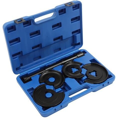 LOIRIIC Compresseur de ressort universel, 5 pièces de compresseur de ressort d'amortisseur de chocs de voiture, en acier au carbone avec 4 plaques de pression, utilisé pour la réparation automobile