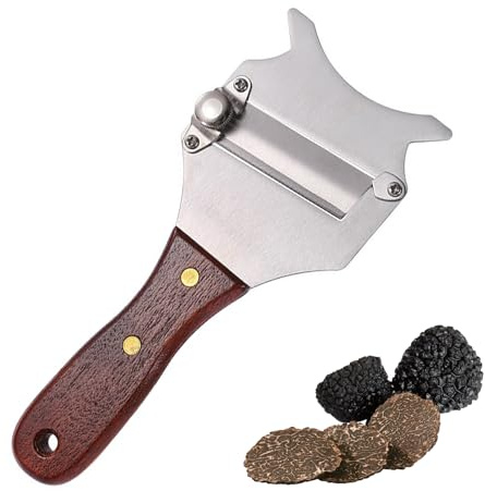 INNAL Rallador de Trufa Profesional Rebanador de Trufa Acero Inoxidable con Cuchilla Ajustable Cortador de Trufas Cortadora de Trufas para Champiñones Chocolate Queso Ajo