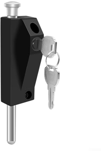 Cerradura de perno de puerta, pestillo de piso con resorte, marco de puerta doble de aleación de aluminio, llave automática, seguridad antirrobo