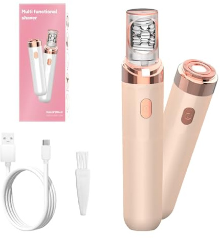 Epilsmooth Pro Xandora Facial Hair Remover—Precision Painless Facial Hair Removal Device, Epilateur Electrique Femme Visage, USB Rechargeable Pour Epilation Sourcil Visage (Rose)