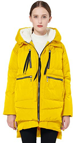 Orolay Women's Thickened Down Jacket Yellow Medium