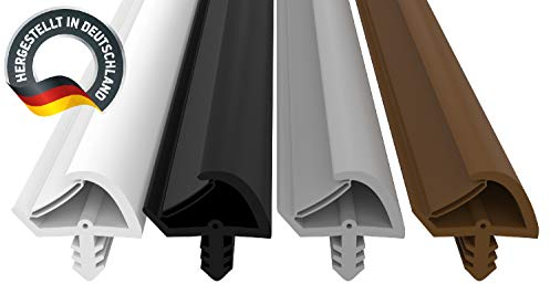 Türdichtung Weiß 10m - 3mm Nutbreite / 7mm Nuttiefe / 12mm Falz - Antidehnungsfaden Haustürdichtung Türanschlagdichtung Türdichtung (weiss 10m)
